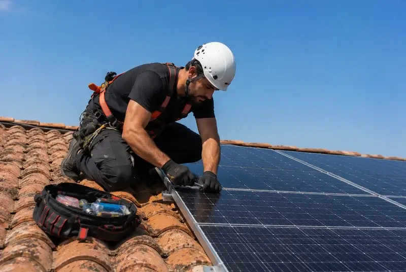 Maintenance et monitoring de panneaux solaires à Ambérieux